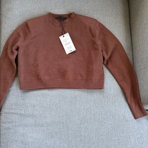 Zara Rust Crew Neck Sweater